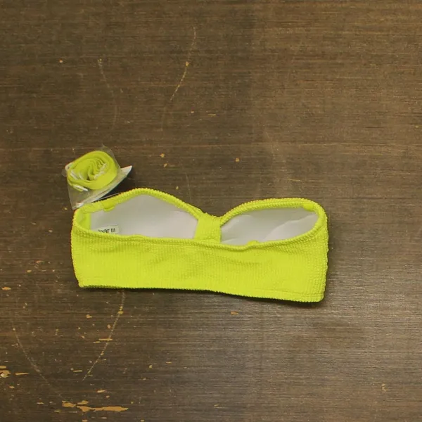 NWT Bar III Womens Convertible Bandeau Bikini Top MBBG24144 Sunny Lime Green XS - Image 2