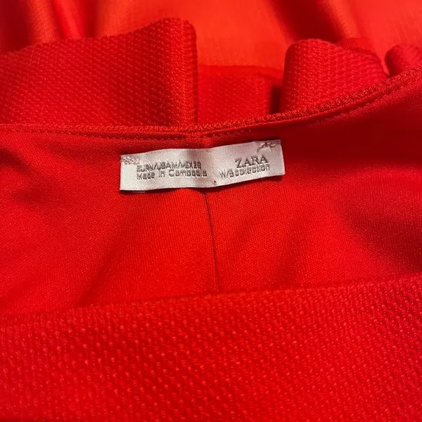 Zara Vibrant Red Mini Dress - Image 4