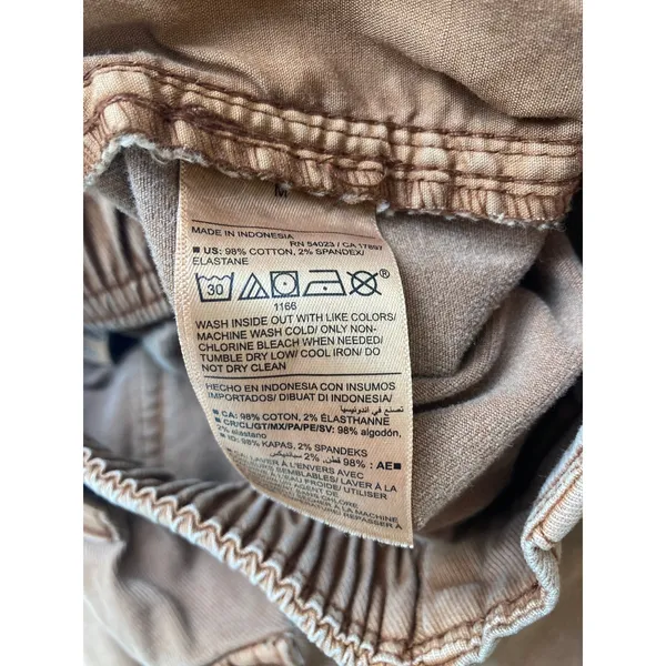 Old Navy Cargo Barrel Leg Casual Indie Sleaze Cotton Coco Brown Mid Rise Pants - Image 10
