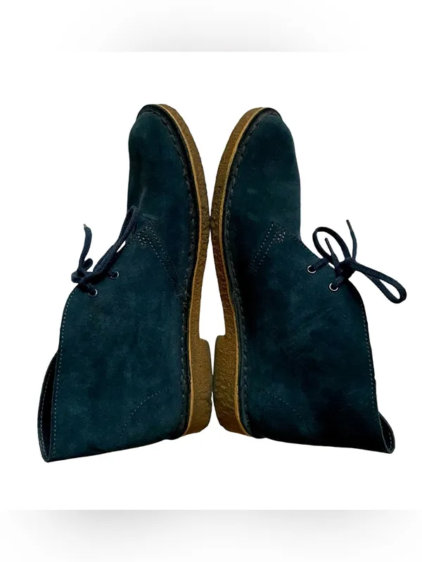 Clarks Originals Desert Teal Suede Lace Up Ankle Boots US 9M - Image 3