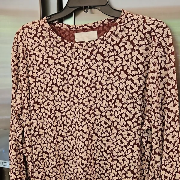 💕THE GREAT💕 The Long Sleeve Sleep Tee ~ Maroon Shadow Floral Size 3 Large NWT - Image 8