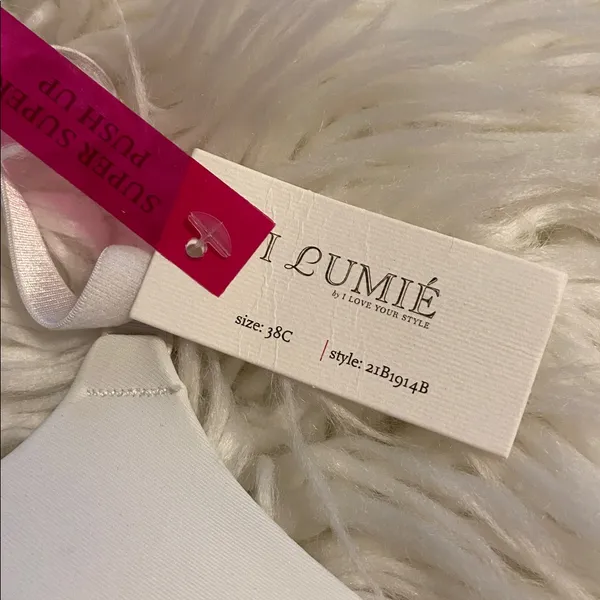 I Lumie Supper Supper Push up size 38C Classic White Padded Bra brand new - Image 2