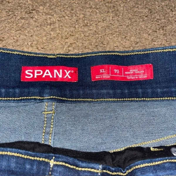 Spanx SPANXshape EveryWear Wide Leg Jeans Pull On Pacific Wash XLP XL Petite‎ - Image 10