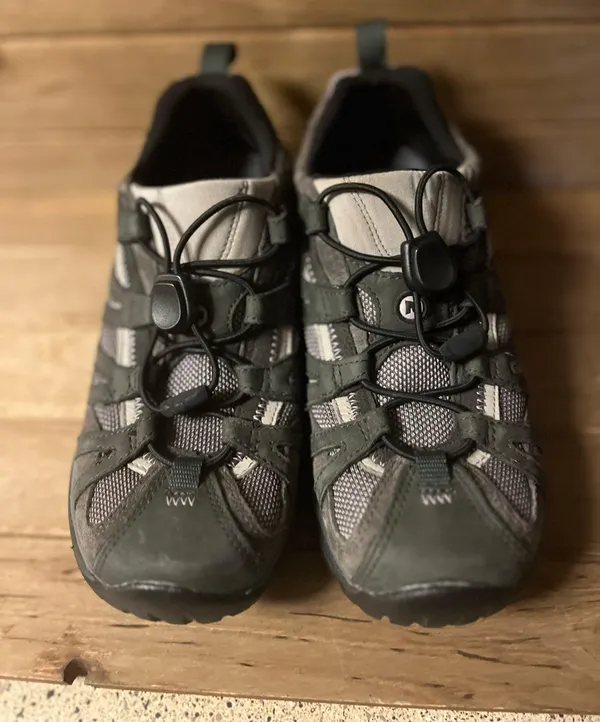 Merrell - Gray Suede Hiking Shoes - Bungee Laces - Women's Size 7 - Image 2