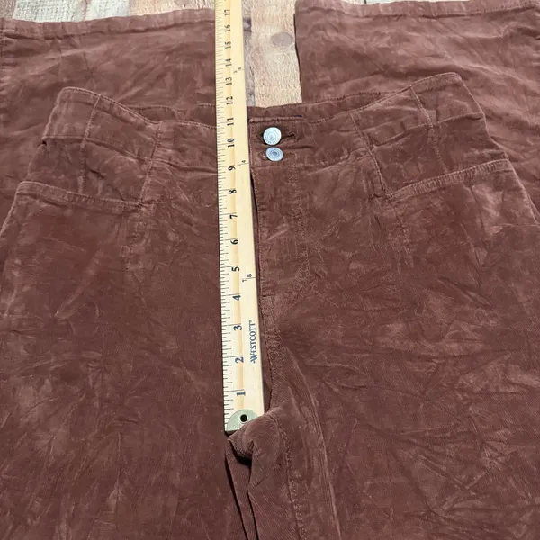 Lucky Brand Wmns Brown Corduroy Stevie High-Rise Flare Pants Sz 14 Boho Festival - Image 8