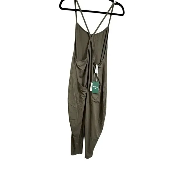Halara Olive Green Ankle‎ Length Casual Loose Tapered Jumpsuit Med NWT - Image 2