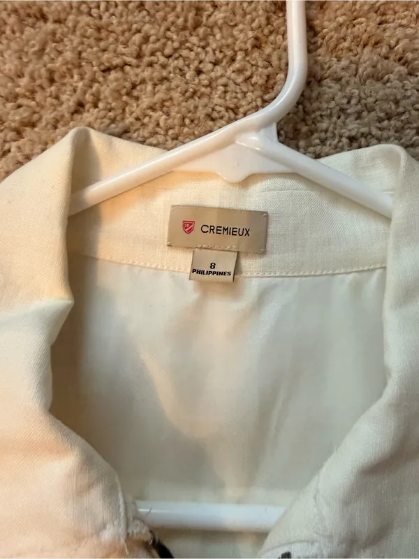 Daniel Cremieux Cream Sleeveless Zip-Front Linen-Blend Dress - Image 3