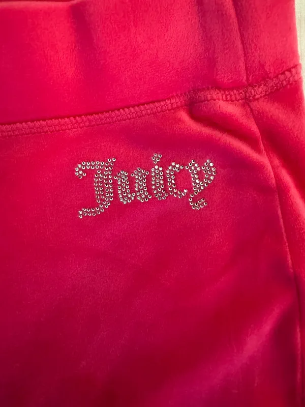 Juicy Couture Pink  Velvet Track Pants - Image 2