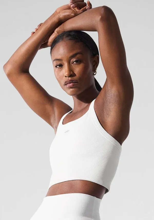Seamless Ribbed Favorite Bra Tank Alo Yoga - Image 3