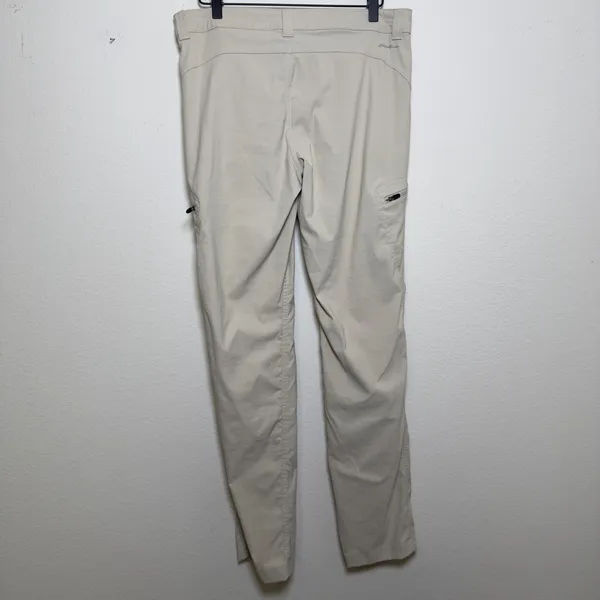 Eddie Bauer Women First Ascent Pants 8 Beige Hiking‎ Cargo Zip Pockets Outdoor - Image 5