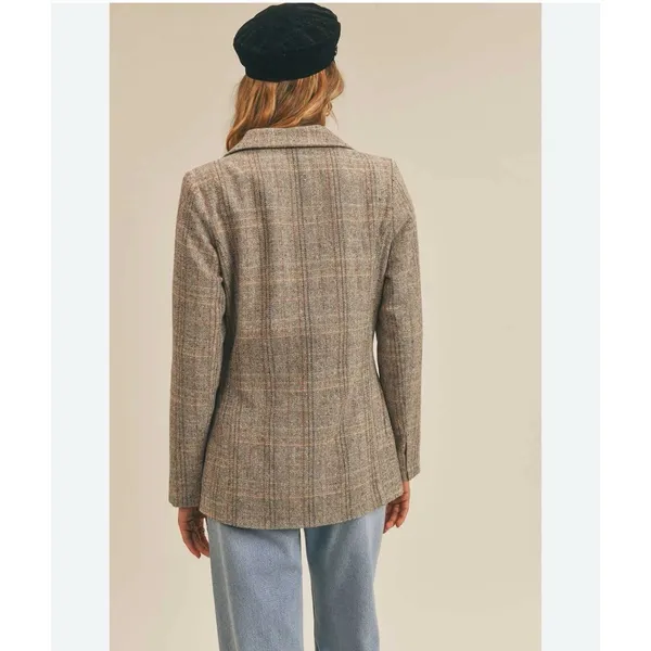 Sage The Label League Of Her Own Herringbone Blazer‎ Size Small - Image 2