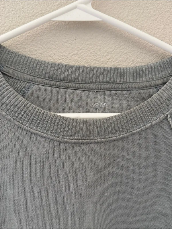 Aerie Cropped Crew Neck Sweatshirt Blue - Image 5