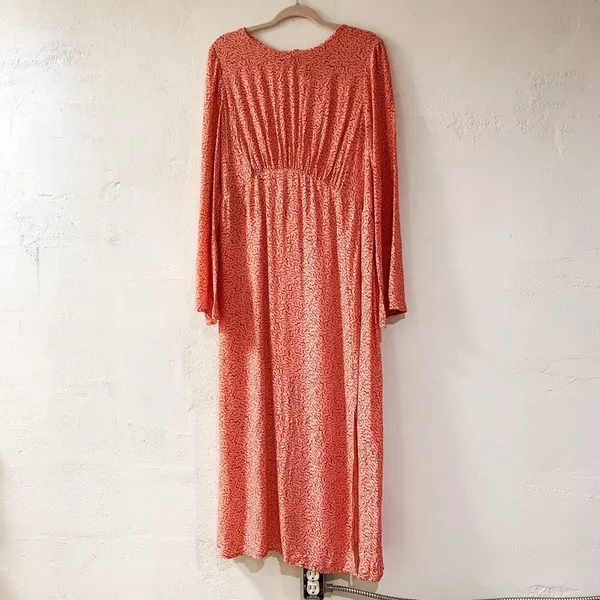Mori Lee Nobody’s Child Maternity Tula Midi Dress in Saffy Squiggle Pink Size 14 NEW - Image 2