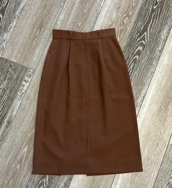 Vintage Condor California Woman’s Skirt Sz 5 6 Midi Length In Brown - Image 4