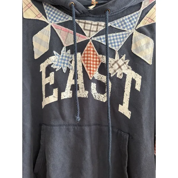 Free People Saint Sweatshirt Hoodie Tunic Top Embroidered Oversized‎ Size Small - Image 11