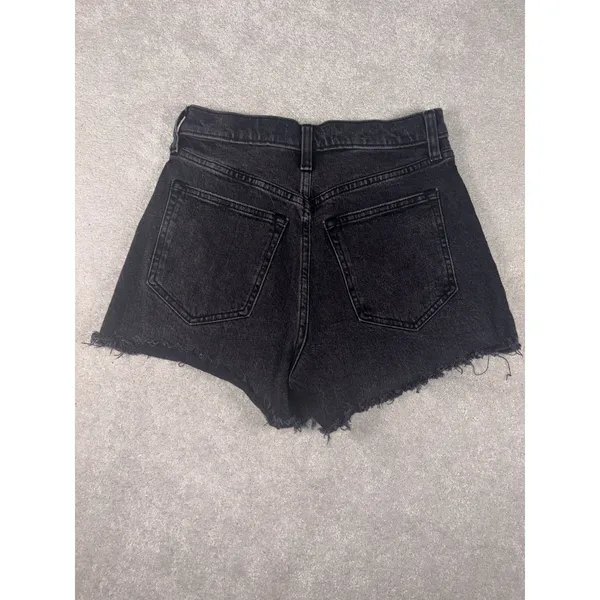 abercrombie relaxed 90s‎ cutoff shorts black 26/2 - Image 8