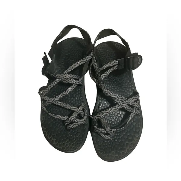 Chaco Black‎ Gray Sport Sandal Women's sz 10 - Image 2