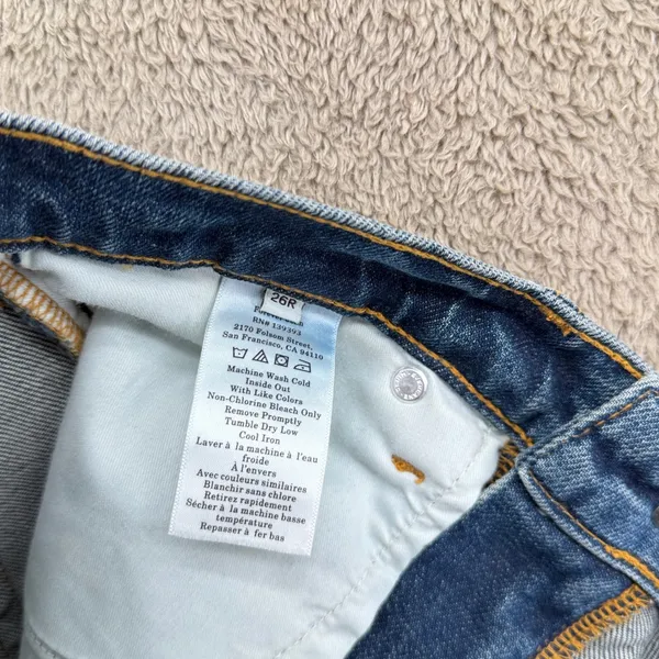 Everlane The 90s Forever Jean High Rise Straight Leg Blue Denim 26R NEW - Image 11