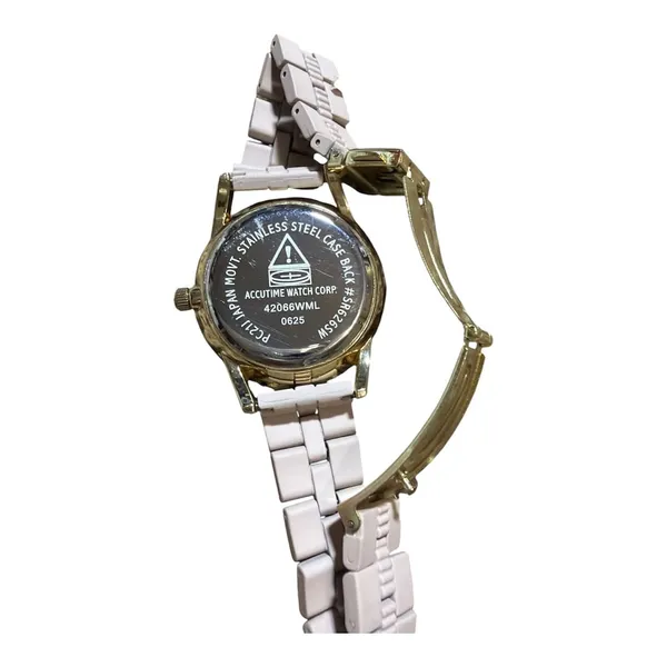 Accutime Watch Corp. 42066WML Pink Gold-Tone Analog Watch - Image 4
