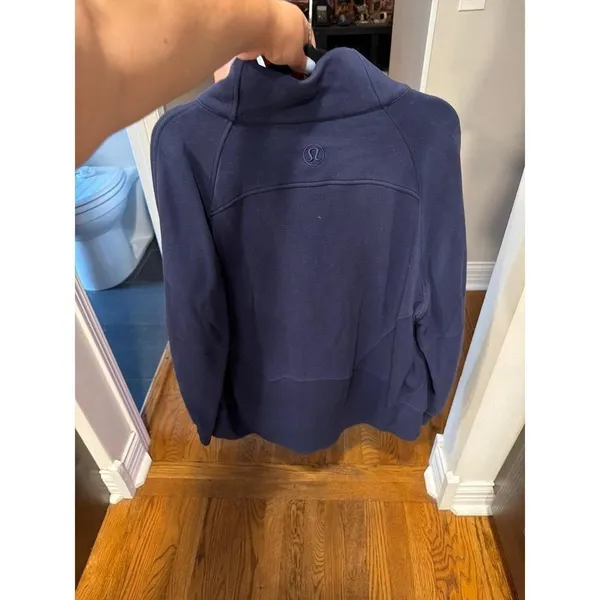 Lululemon Athletica Scuba Oversized Funnel-Neck Full Zip sweatshirt blue xl-xxl - Image 4
