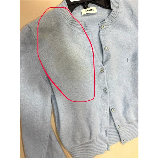 Sandro Emile blue Cardigan With Ruffle Sleeve Size 2 - Image 3