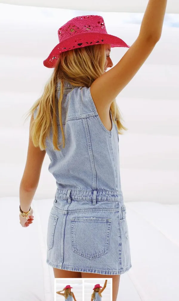 Triple Threads Signature Denim Dress - Light Denim - Image 2