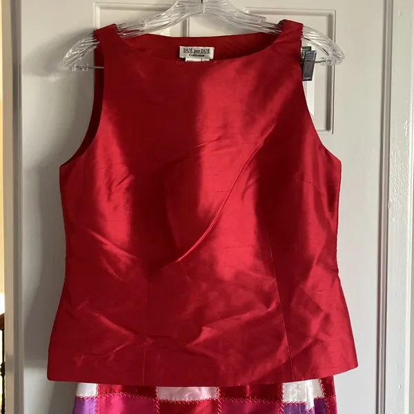Due per Due Collection Patchwork Wrap Skirt and Top Size 8 - Image 2