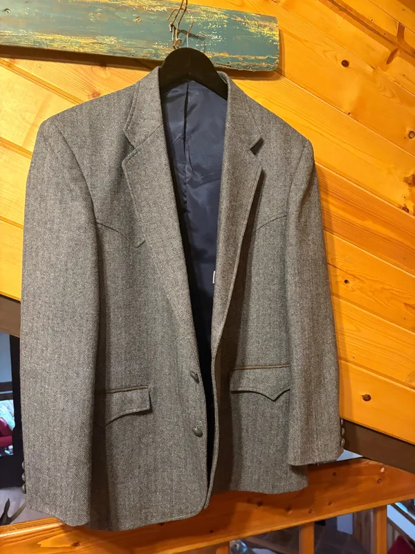 Vintage Circle S Western Blazer with Suede Elbow Patches – Oversized Fit - Image 2
