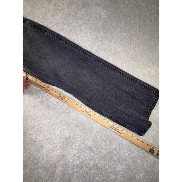 hollister low rose baggy jeans black washed size 10/30 - Image 8