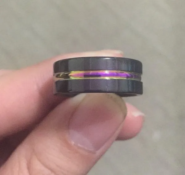 Men Women Tungsten Carbide Black Ring - Image 3