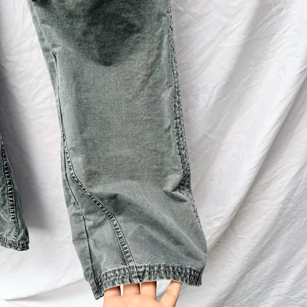 Free People | We The Free Cargo Pants Grommet Utility Size 10 Gray Hiking - Image 4