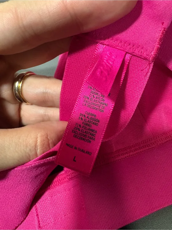 SKIMS Ribbed Cotton Blend Plunge Pink Bralette - Image 8