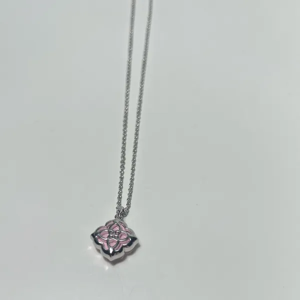 Kendra Scott Mallory Silver Pendant Healing Rose Quartz Necklace - Image 10
