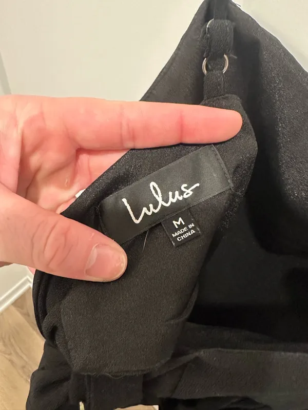Lulu's Black Mini Slip Dress - Image 5