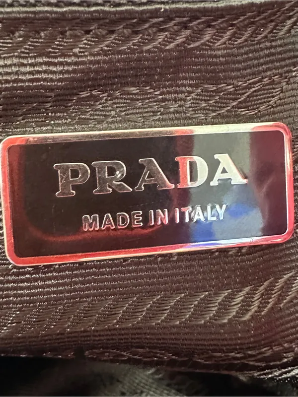 Prada Vela Sport Backpack Bag Medium Cerise Nylon Leather Italy Logo Triangle - Image 4