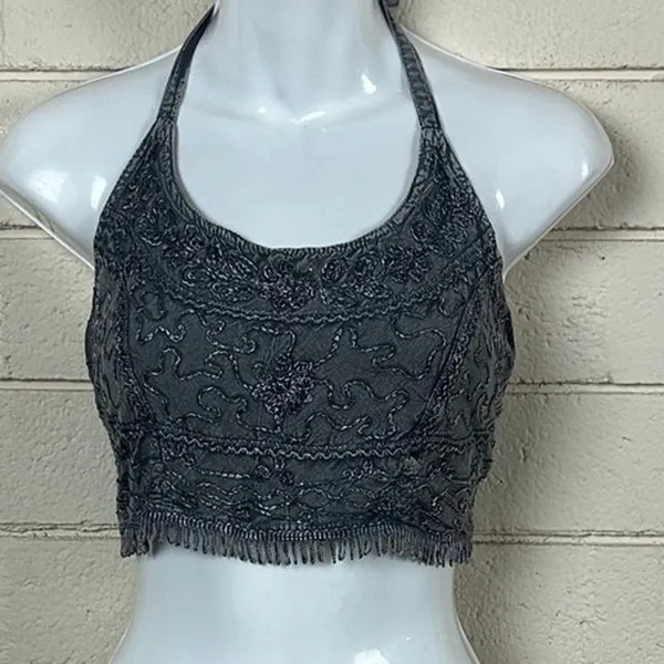 Halter Gray Embroidered one size Size undefined - Image 5