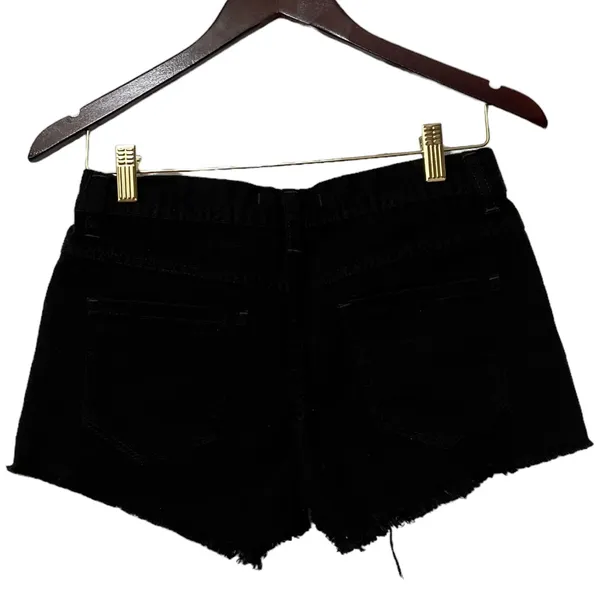 FREE PEOPLE Black Denim Jean Shorts - Image 3