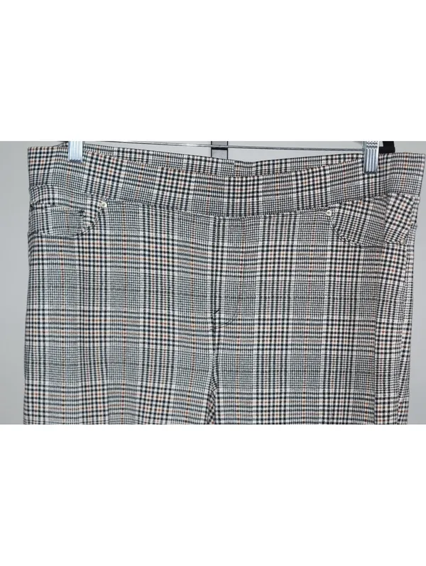Seven7 Glen Plaid Pull On Ankle Pants Soft Stretch Slim Fit Plus Size XXL - Image 5