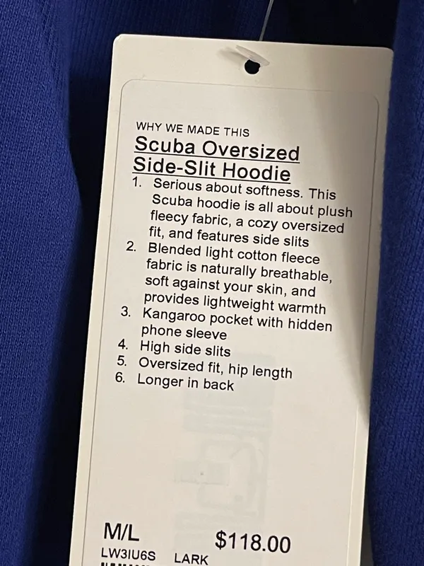 Lululemon Scuba Oversized Side-Slit Hoodie - Image 6