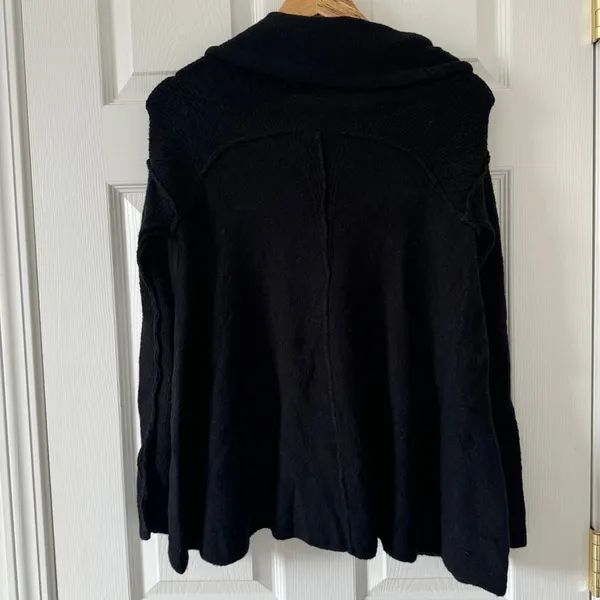 FREE PEOPLE Cowl Neck Strawberry Fields Sweater Black Size XS Off the Shoulder - Image 8