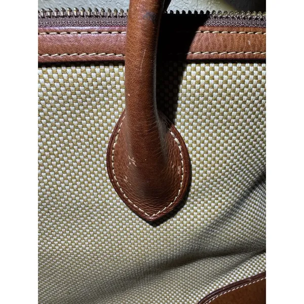 Dooney &‎ Bourke Brown Tweed Purse With Leather Accents - Image 10