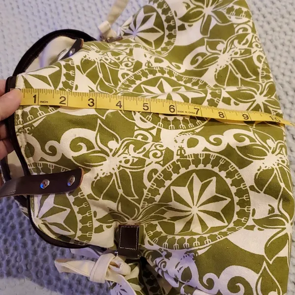 Adorable Green and Cream Cloth Bag (#8) - Image 7