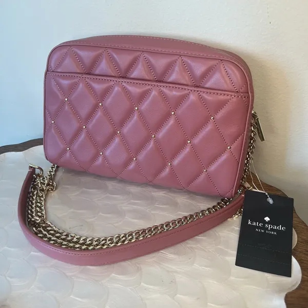 Kate Spade‎ Carey Mini Camera Bag Pomegranate Smooth Quilted Leather NWT KL820 - Image 4