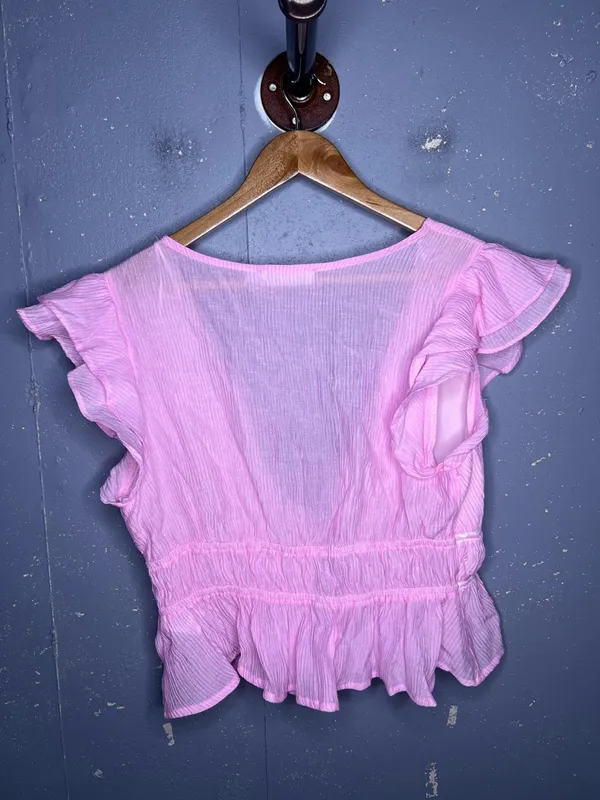 All in Favor Plisse Peplum Top Large - Image 4