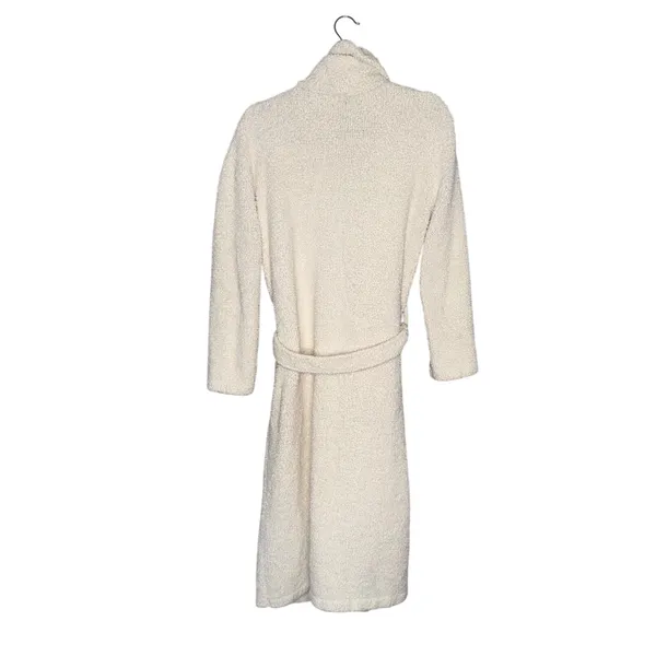 Barefoot Dreams Robe Womens Size 1 Cream Excellent Bamboo Chic Knit Shawl Collar - Image 3