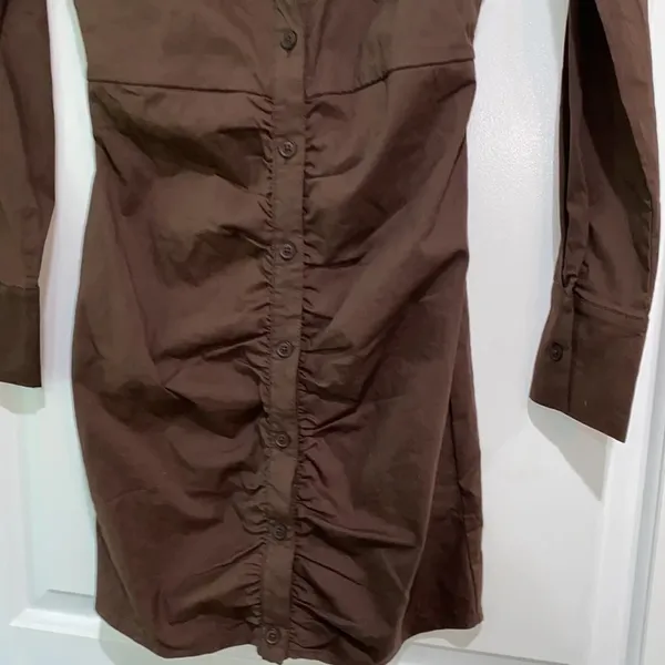 Tiger Mist. Brown shirt dress size xsmall new with tags - Image 5
