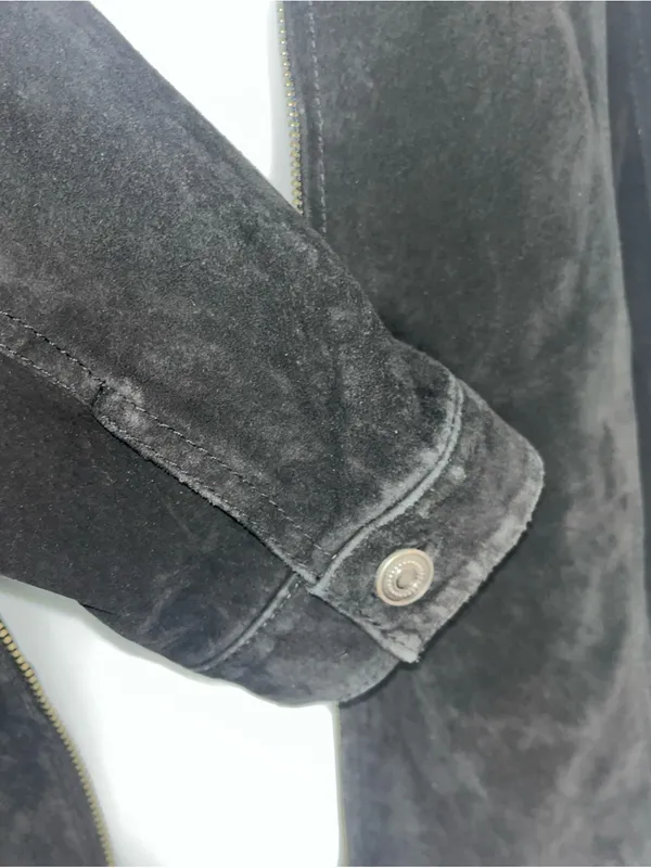 Chico's Black Suede Zip Front Jacket - Image 6