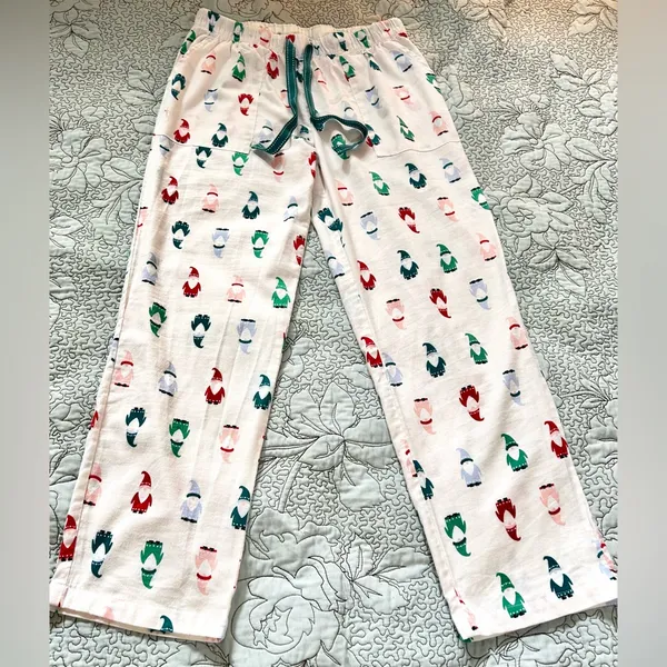 NWOT Joyspun Holiday Gnome Print Brushed Flannel Pajama Longe Pants – Small - Image 9