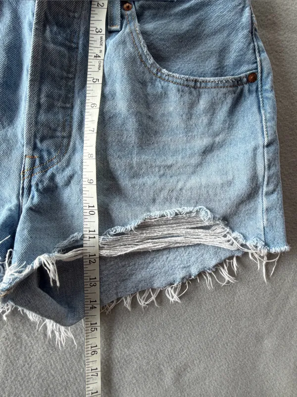 Levis Women's 501 Quiet Riot Hi Rise Shorts Size 31 #260187 - Image 13
