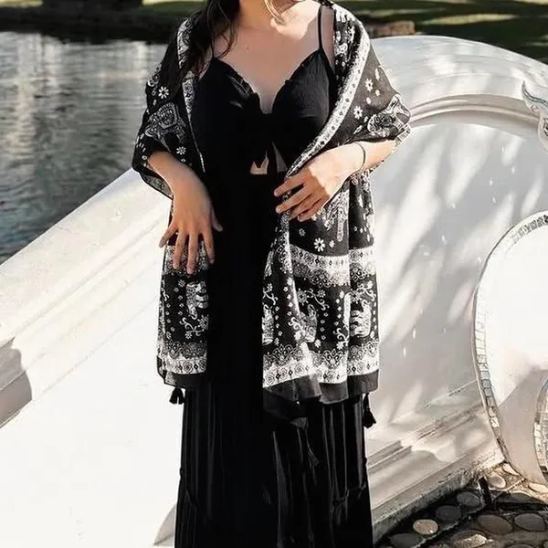 Justify black maxi boho dress - Image 8